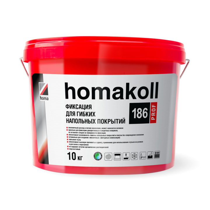 Клей-фиксация homakoll 186 prof 5 литров для напольных покрытий